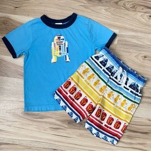 Hanna Andersson Star Wars Outfit Shorts & Shirt size 5 110 HTF